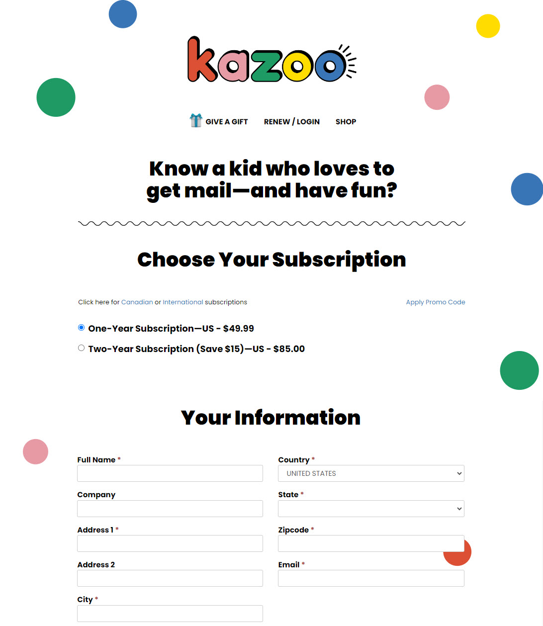 host subscriber checkout pages with SimpleCirc